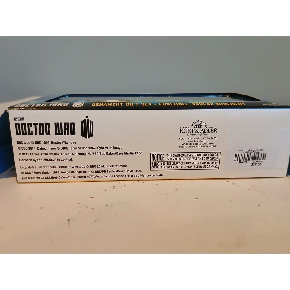 Vtg 1996 Kurt Adler Doctor Who Ornament Cyberman Dalek Screwdriver Tardis W Box